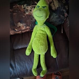 Grinch Plush Backpack - Bright Green Character Bag